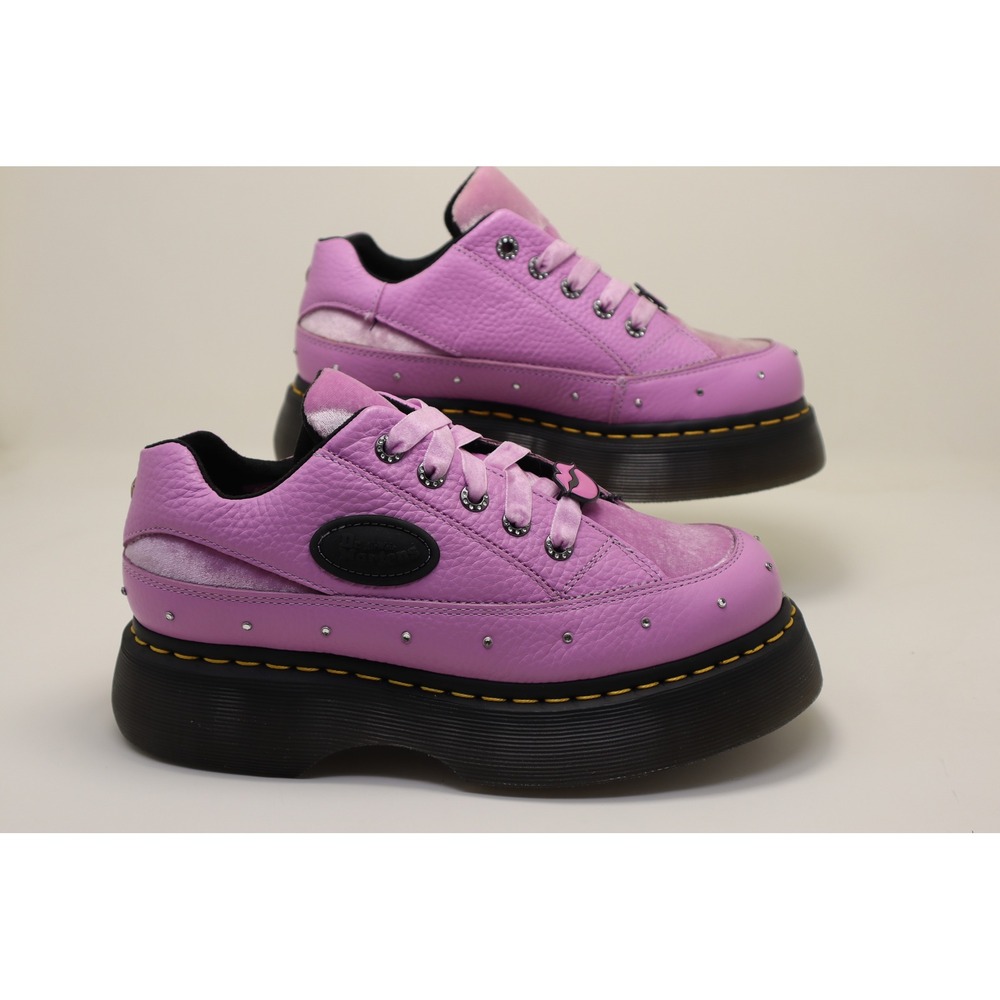 Dr. Martens x Bratz Buzz 5I Womens 8 Purple Velvet Leather Platform Shoes NWOB